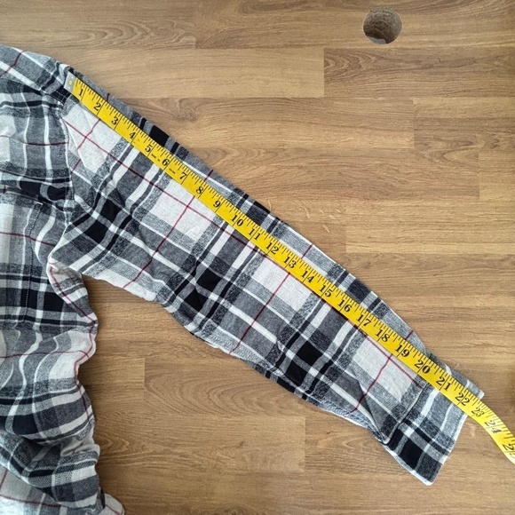 Roots plaid button down soft flannel shirt 100% Cotton size L - Picture 16 of 16